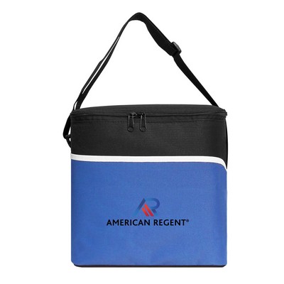 600D Polyester Wide 12-Can Insulated Cooler Bag