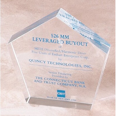 Lucite Pentagon Embedment (3 1/2"x3 1/2"x1")