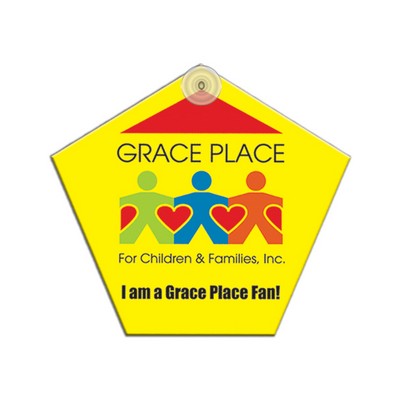 Church/Pentagon Paper Window Sign (Approximately 8"x8")