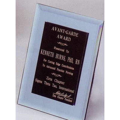 Vertical Blue Beveled Mirror Plaque (12"x15")