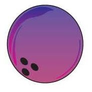 Purple Bowling Ball Lapel Pin