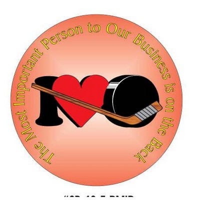 I Love Hockey Photo Hand Mirror (2½" Diameter)