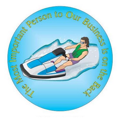 Jet Ski Photo Hand Mirror (2½" Diameter)