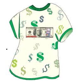 Vegas Slot Machine on $100 Bill T-Shirt Mighty Mini Magnet