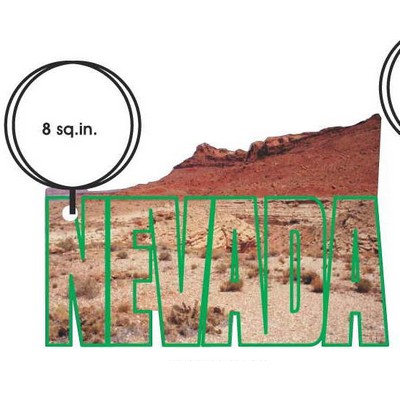 Nevada Desert Key Chain w/Clear Mirrored Back (8 Square Inch)