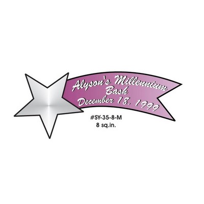 Star Banner Executive Magnet w/ Full Magnetic Back (8 Square Inch)