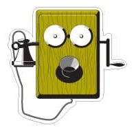 Wind Up Box Phone Lapel Pin