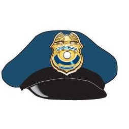 Police Cap Promotional Magnet w/ Strip Magnet (2 Square Inch)