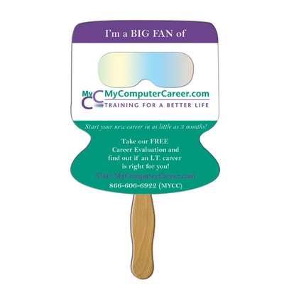 Computer Hand Fan w/Fireworks Film