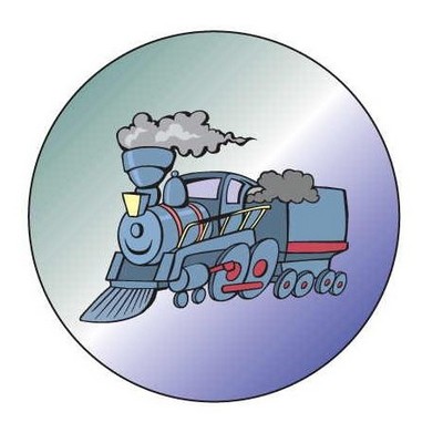 Steam Engine Round Badge w/ Bar Pin (2 1/2")