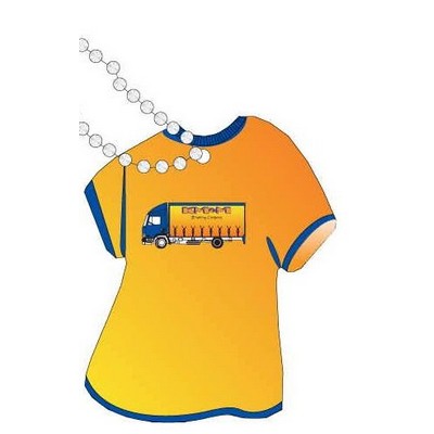 Commercial Truck Promotional T Shirt Key Chain w/ Black Back (4 Square Inch)