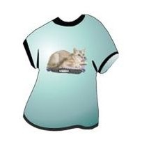 Asian Burmilla Cat T-Shirt Mighty Mini Magnet
