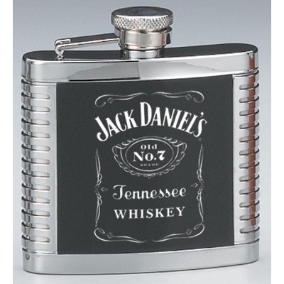 3-1/4" Jack Daniel's® Stainless Steel Ribbed Cover Flask