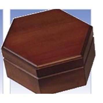 Hexagon Wood Box (7"x7"x3 1/4")