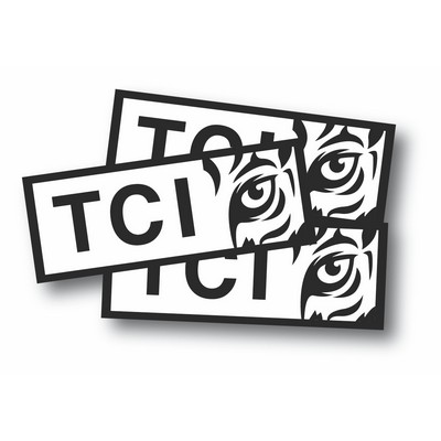 Custom Shape White Permanent Adhesive Vinyl Decal (1 Up to 4 Square Inch)