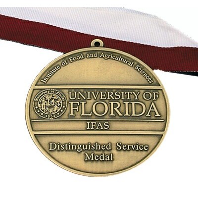 Die Struck Antique Brass Medal (Up to 2-1/2")