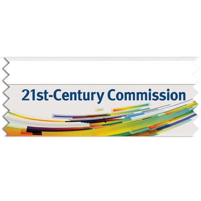 Custom Printed Horizontal Tape Top Multicolor Ribbon (4"x1 5/8")