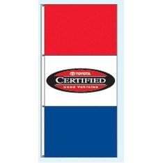 Single Faced Free Flying Drape Flags (Toyota® Certified Used Vehicles)