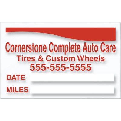 Service Reminder Sticker - Static Cling (1 3/4"x2 3/4")