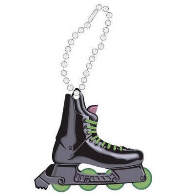 Roller Blades Promotional Key Chain w/ Black Back (10 Square Inch)
