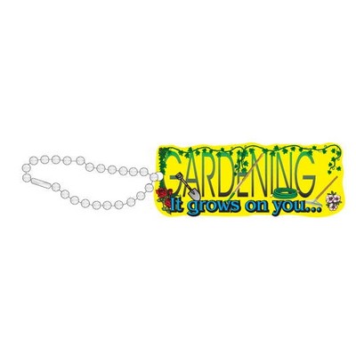 Gardener Slogan Promotional Line Key Chain w/Black Back (10 Square Inch)