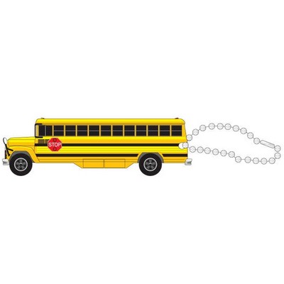 School Bus Promotional Key Chain w/ Black Back (10 Square Inch)