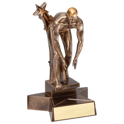 Swimming, Male Superstar Resin - 8-1/2"