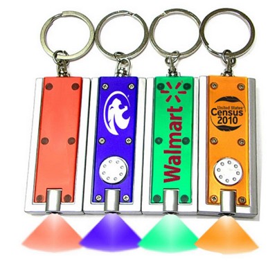 Slim Rectangular Flash Light w/Colorful Light