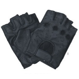 Fingerless Gloves w/Premium Lambskin Leather