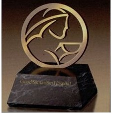 Bronze Custom Champion Logo Award w/ Marble Base