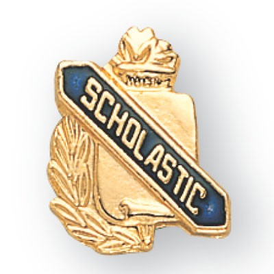 Enameled & Epoxy Domed Scholastic Award Pin