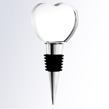 Optical Crystal Wine Stopper - Heart