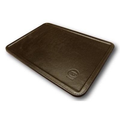 Custom Genuine Leather Serving Tray w/ Contrast Stitch (Debossed)