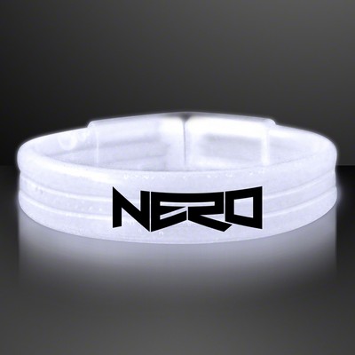 Thick White Glow Bracelet - PRINTED