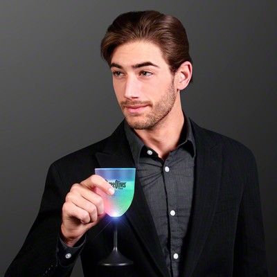 LED Wine Glass with Classy Black Base - PRINTED