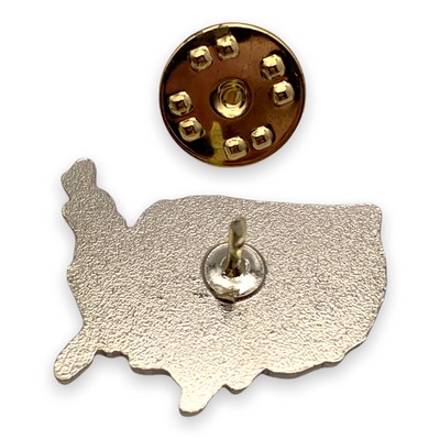 US Map Flag Lapel Pin