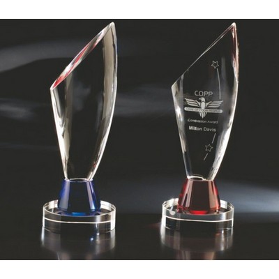 Rambunctious Crystal Award w/Red Accent