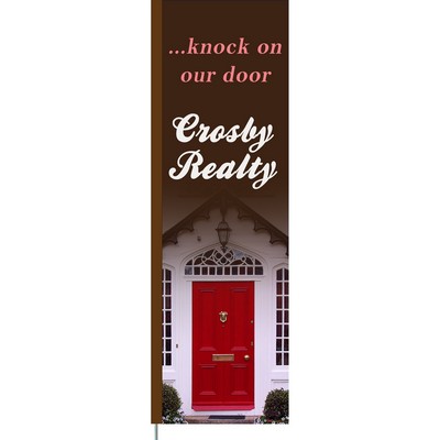 3' x 10' Custom Single Reverse Square Feather Flag