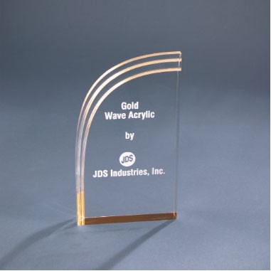 Gold Wave Acrylic Award (4"x7")