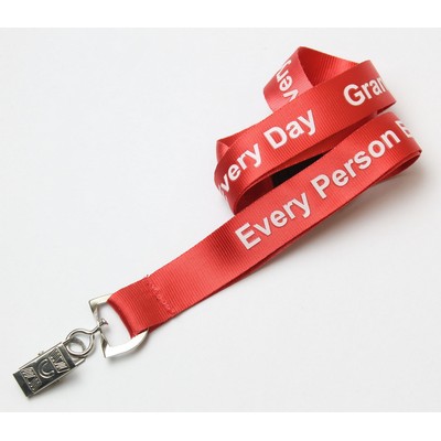 5/8" Red Nylon Lanyard (15 Mil)