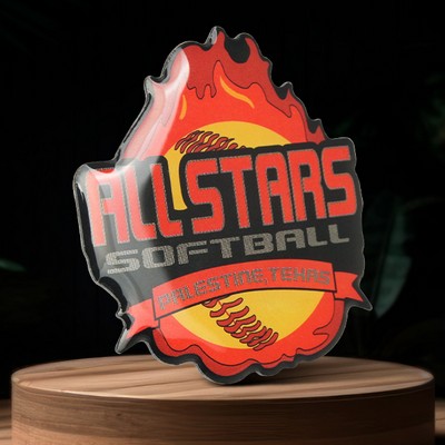 3" Printed Baseball Trading Pin