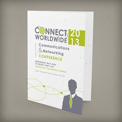 Single-Sided Large Single-Fold Seed Paper Brochures