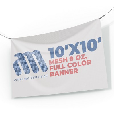 Mesh Banner 10'x10' 9 Oz. Full Color