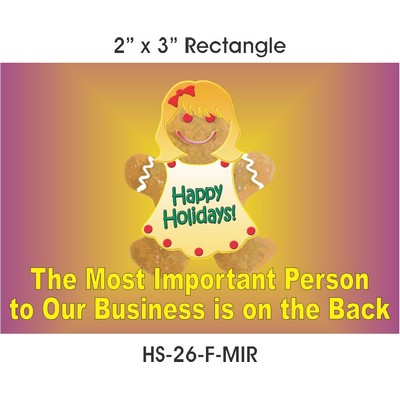 Gingerbread Girl Hand Mirror (2"x3")