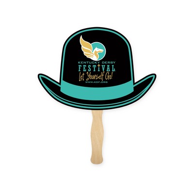 Derby Hat Sandwich Hand Fan