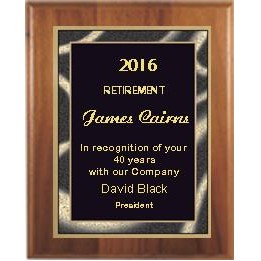 Cherry Plaque 8" x 10" - Black/Gold 6" x 8" Artist Series Plate