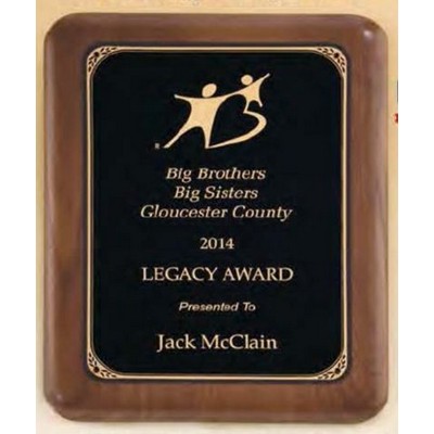 American Walnut Plaque w/ Black Engraving Plate 10 1/2" x 13"