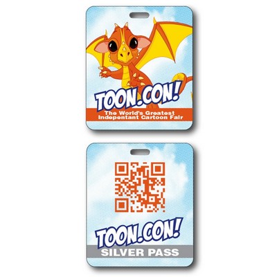 Plastic I.D./Event Badge with Punch - 3.125x3.625 - 14 pt.