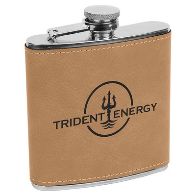 Leatherette Flask (Light Brown)