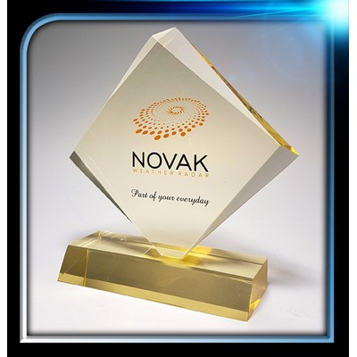 Executive Series Gold Diamond Award w/Base (5 3/4"x5"x3/4")